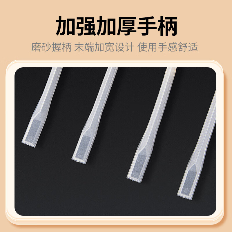 Youao disposable spoons 100 individually packed takeaway plastic spoons high-end hard frosted ice cream spoons