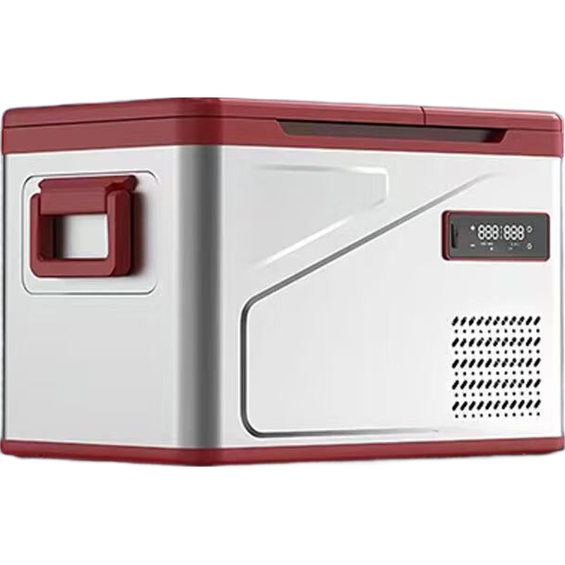Ice Tiger Car Refrigerator Freezer and Refrigerator Portable Car and Home Dual-Purpose Sturdy and Durable Compressor Refrigeration New Style Car and Home Dual-Purpose Dual-Temperature Dual-Control with Lights Connectable to Bluetooth Aluminum Chamber HS 49L