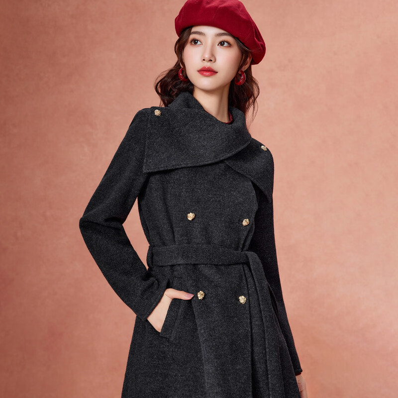 IEF/Aiyifu 2025 Autumn and Winter New Woolen Coat Women's Late Winter Unique Super Nice Warm Woolen Coat