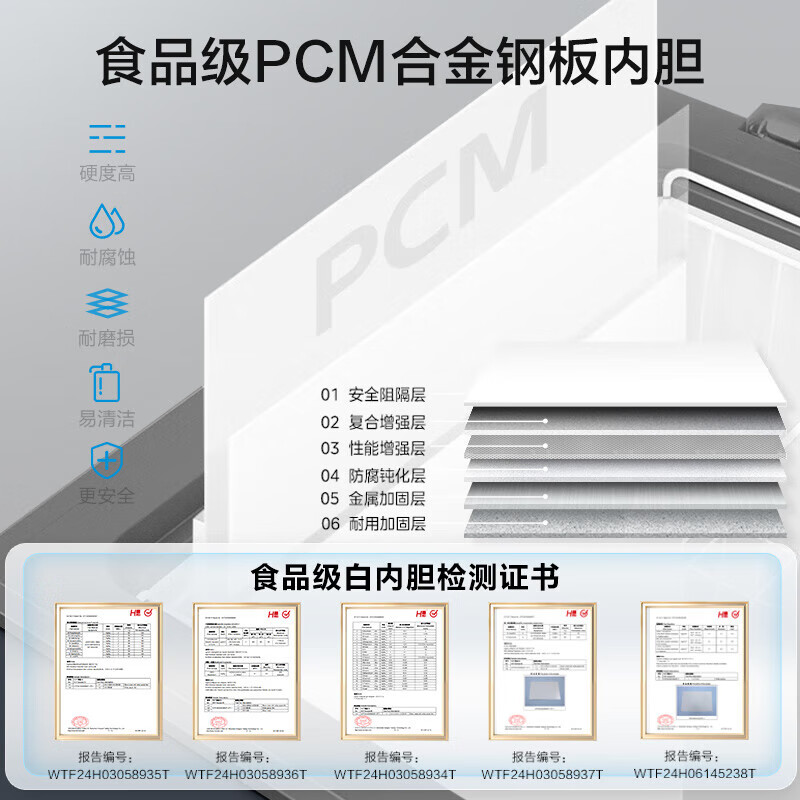 Midea Freezer Commercial Horizontal Large Capacity Freezer Single Temperature Refrigerator Freezer Commercial Refrigerator Deep Cooling Quick Freezing Ultra Low Temperature Large Capacity Freezer 301L Popular Model for Home and Commercial Use 301KM(E)