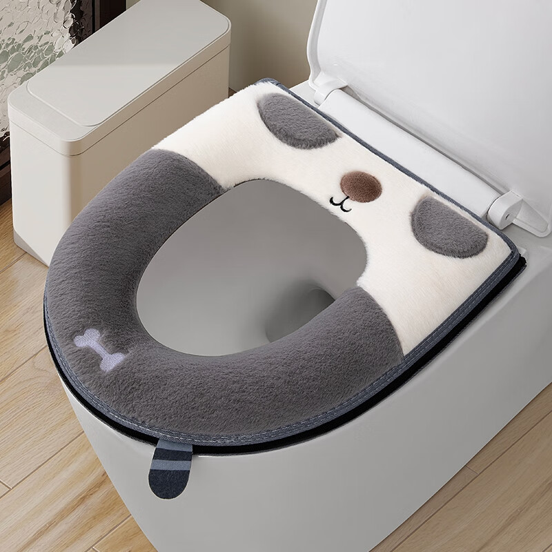 MUYA toilet mat winter waterproof thickened toilet mat household toilet washer zipper type four-season universal toilet cover
