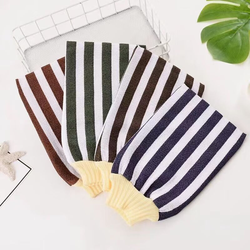 FANCYCHIC bath towel, bath artifact, bath artifact, powerful decontamination bath towel, adult bath towel gloves, new mud rub and back rub, 1 pack, bath ball, random color