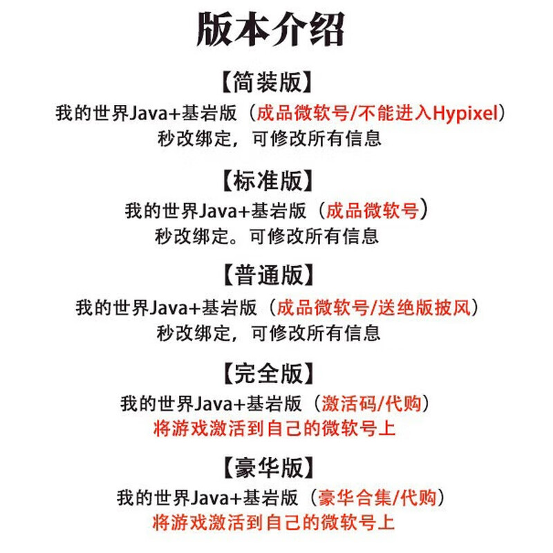 WIN10/11 PC Minecraft Java+Bedrock Edition Minecraft Microsoft Genuine Activation Code/Purchase Full Version Simplified Chinese