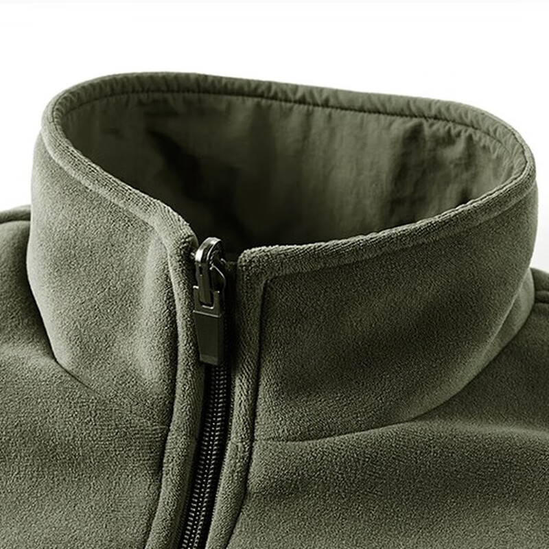 JEEP Jeep Jacket Men's Autumn and Winter Lapel Loose Waterproof Reversible Casual Plush Jacket Gray XL