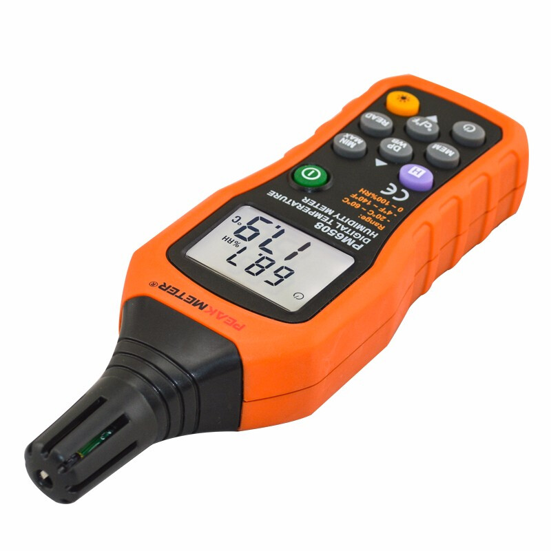 PEAKMETER Digital Temperature and Humidity Meter PM6508 Industrial Grade High-Precision Temperature and Humidity Measuring Instrument Wet Bulb Dew Point Thermometer