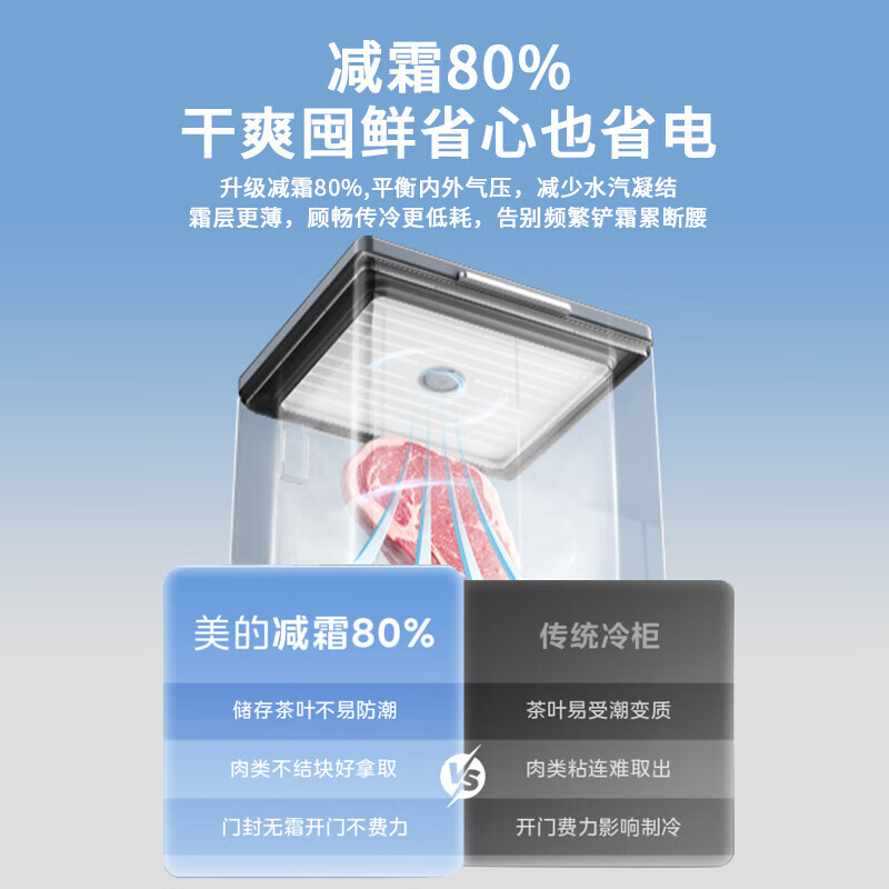 Midea Small Steel Cannon Freezer Home Variable Frequency Compressor 200 Liters -40 Below Ultra-low Temperature Seafood Quick Freezer National Subsidy Level One Energy Saving No Defrost Freezer 200 Liters Upgraded Top Edition/Variable Frequency/-40/Electronic Temperature Control