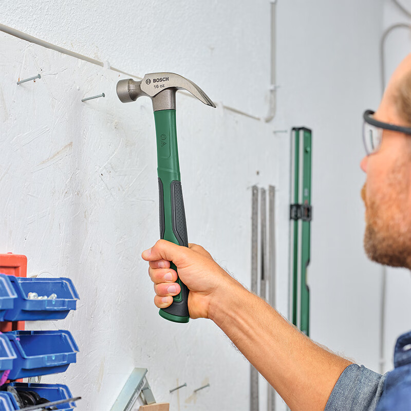 Bosch (BOSCH) fitter's hammer flat head hammer duckbill hammer electrician's hammer carpentry hammer claw hammer masonry hammer stone breaking hammer flat chisel claw hammer 450g