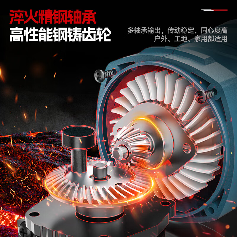 Mondorf lithium electric angle grinder hand grinder electric cutting machine brushless grinder rechargeable grinder polisher polisher brushless flagship luxury accessories 10 dual batteries + complete tool box set recommended by a 30-year old master brushless high-power industrial grade angle grinder