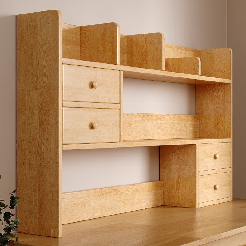 Tanglong solid wood bookshelf desktop storage rack student desk simple storage shelf office vertical multi-layer small bookcase imported no paint three layers 100cm black oak color more secure for home use multiple uses versatile scene