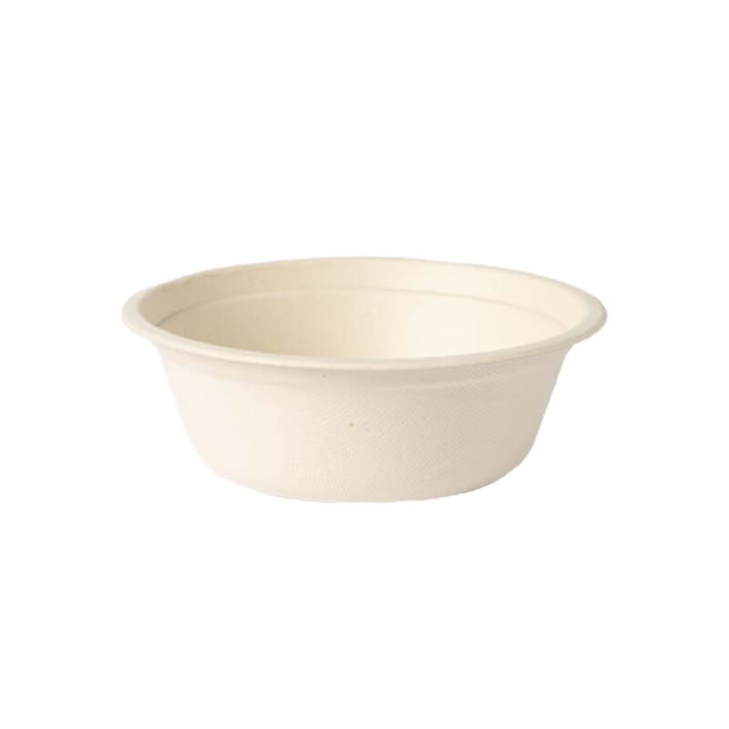 Made in Tokyo, disposable bowl lunch box tableware, food grade high temperature resistant thickened sugarcane pulp paper bowl 500ml*32 pieces