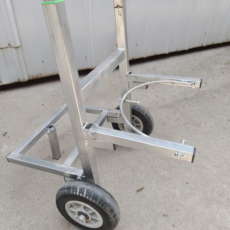 Runhuanian cart self-leveling and thickening new glue paint bucket pulling cement and dumping garbage household water dumping site multi-functional trolley double pole telescopic folding dual-purpose push-pull cart 8-inch heavy-duty silent wheel