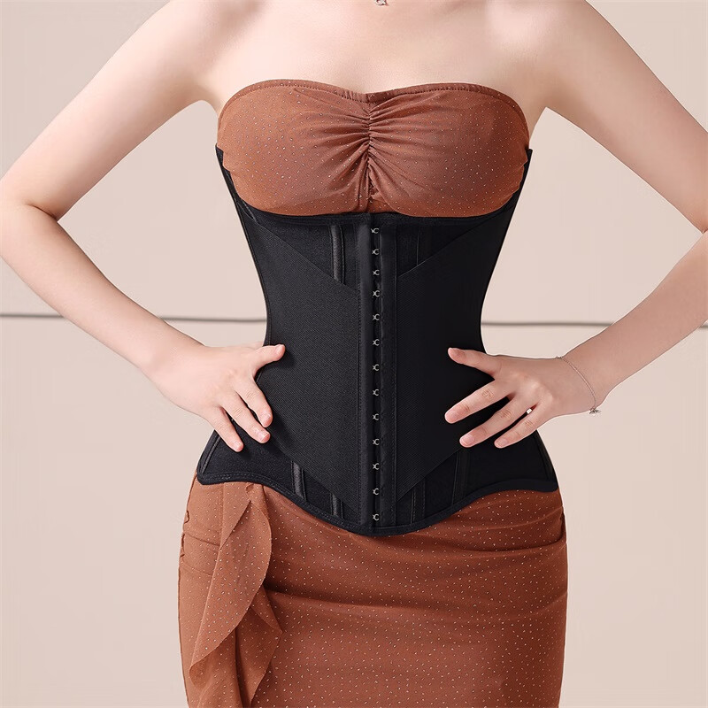 MISTHIN Waistline Elf, Waist Belt, Slim Waist Support, Chest Control, Breast Control, Fashionable Waist Seat, Postpartum Belly Belt, Fashionable Black XS (88-102 catties) Waistline Elf