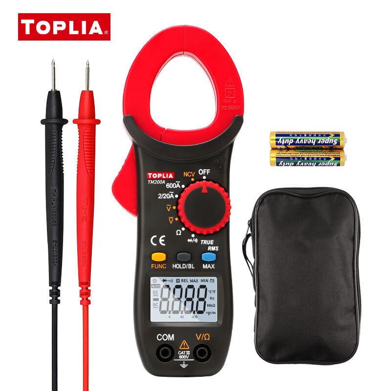 Toplia (TOPLIA) Unilid produces AC and DC clamp meters, digital ammeters, high-precision current clamp meters, multi-function multimeters TM200A digital clamp meters
