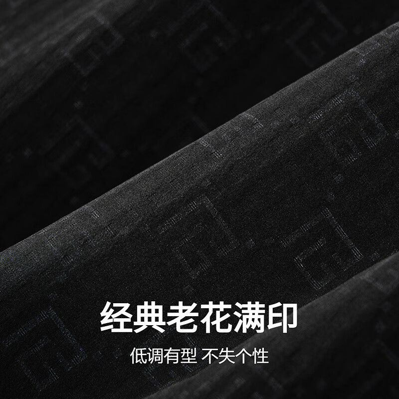 Dances with Wolves, quilted lining, classic old flower all over print, easy care, crisp and versatile jacket for men, 001 black 2XL