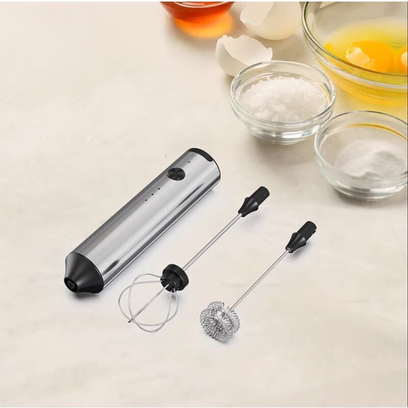 Zhongchi Electric Milk Frother Coffee Frother Household Milk Blender Handheld Wireless Egg Beater Supplementary Food Frother Three-speed Speed Adjustment KJBQ-15