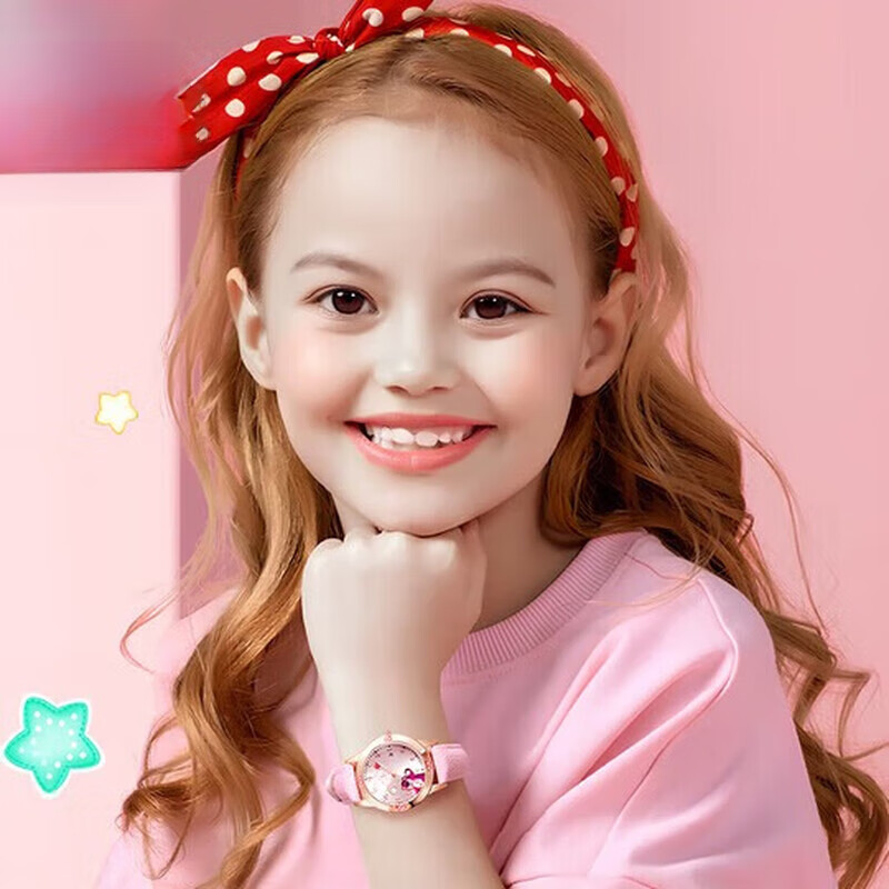 Xiaomi Fox children's electronic watch 6-12 years old only tells time, girl's electronic watch for exams Strawberry Bear-Paradise Master Fashionable and simple + waterproof luminous