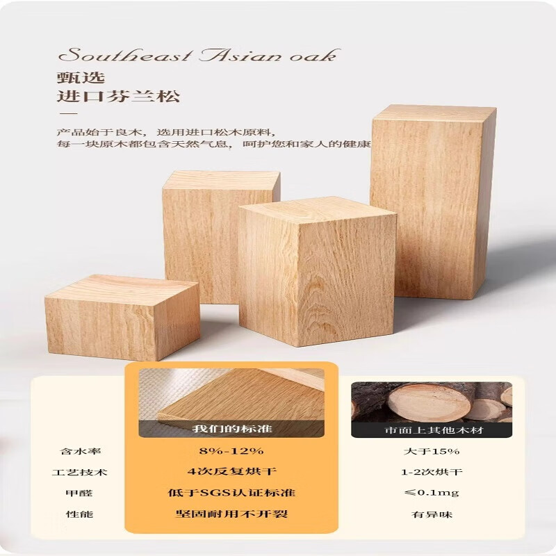 Jingxi Selection solid wood wardrobe home bedroom pine wood storage cabinet children's custom storage cabinet 140 long 4 door three drawer main cabinet imported Finnish pine