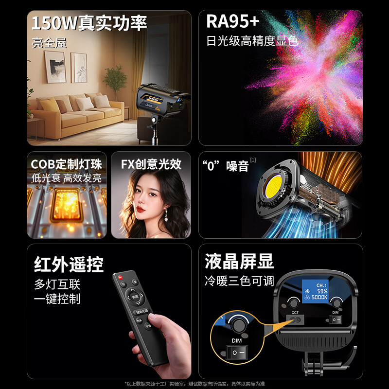 Shuotu live broadcast fill light photography COB lighting professional live broadcast room special lighting equipment set anchor beauty light photo shooting soft light full set studio set photography light