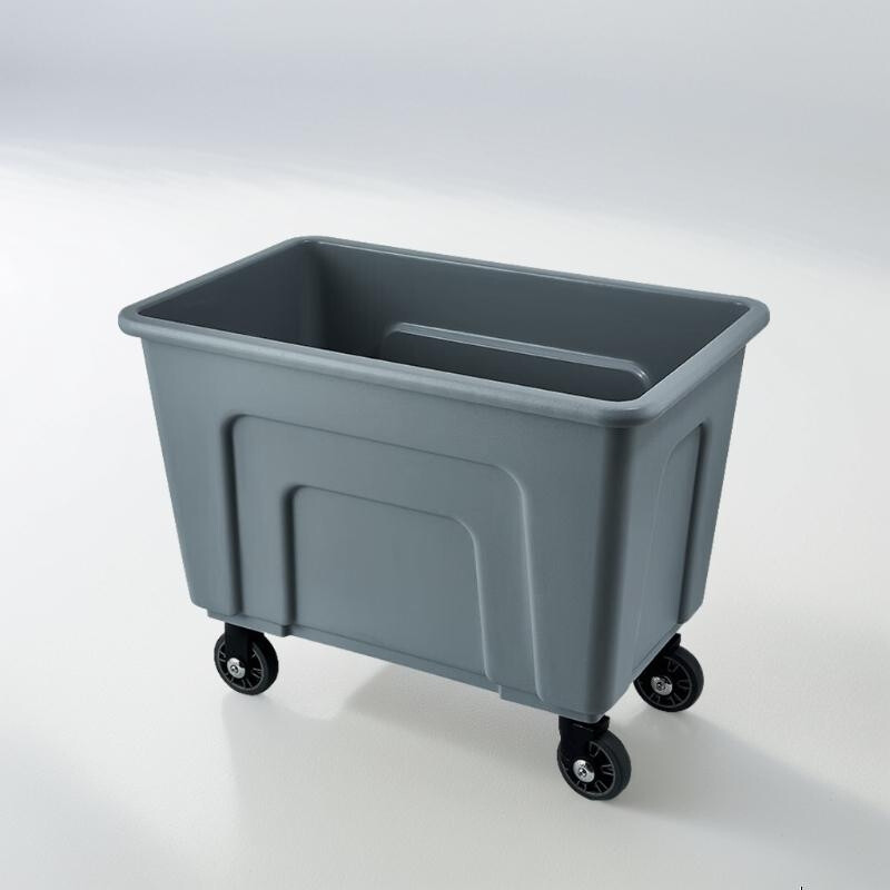 According to legend, cleaning cart, extra thick plastic linen cart, hotel cart, guest room quilt cover, cleaning storage cart, laundry room dirty clothes cart, large factory goods material collection cart C-40U gray extended version