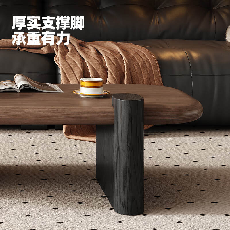 Pashaman brown tea table medieval light luxury high-end living room home oval coffee table combination small apartment 1.2 meters 6448Y