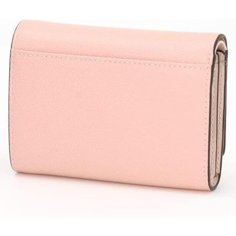 FURLA women's wallet with multiple card slots for document storage, coin compartment and bill storage, pink embossed leather for girlfriend Pink ONE SIZE
