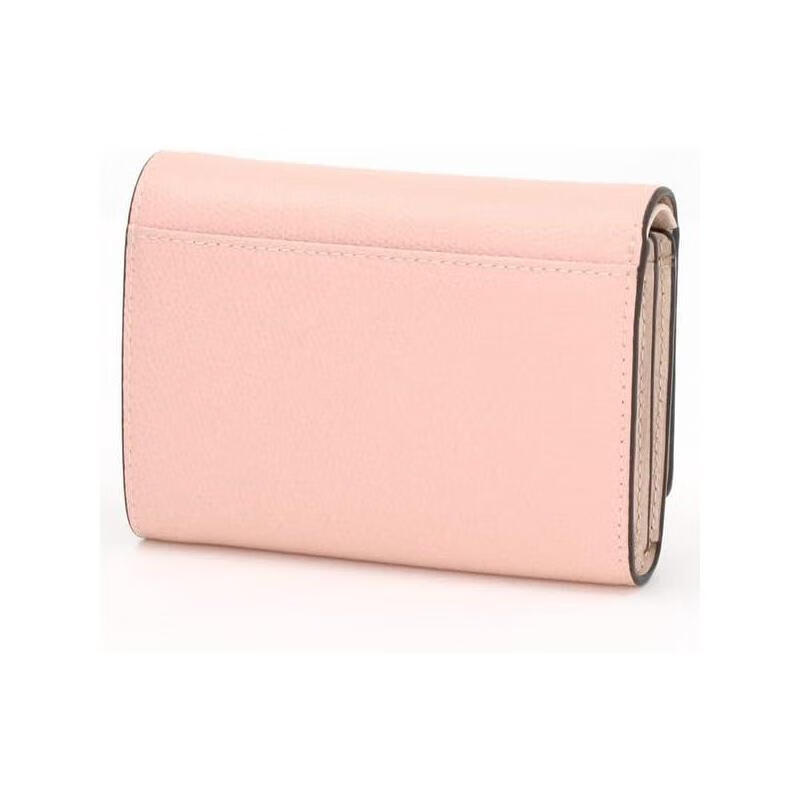 FURLA women's wallet with multiple card slots for document storage, coin compartment and bill storage, pink embossed leather for girlfriend Pink ONE SIZE