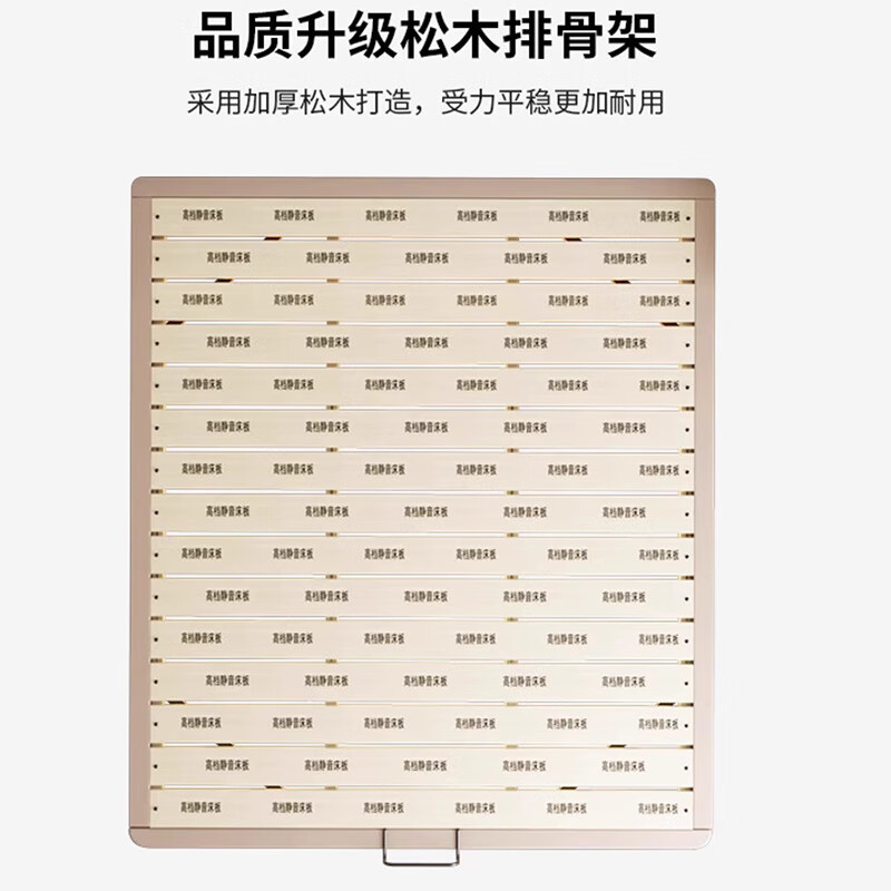 Xinquanyou cream style tatami bed ribbed frame bed modern and simple no bedside master bed small apartment double bed can be customized standard version tatami single bed frame structure solid wood silent bed board x 1000mm*190