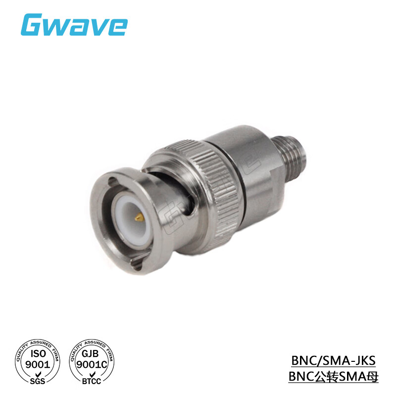 Gubo Interconnect BNC to SMA Connector Stainless Steel High Frequency Adapter DC-18GHz BNC/SMA-JJS JKS BNC/SMA-JKS-18G Male to Female