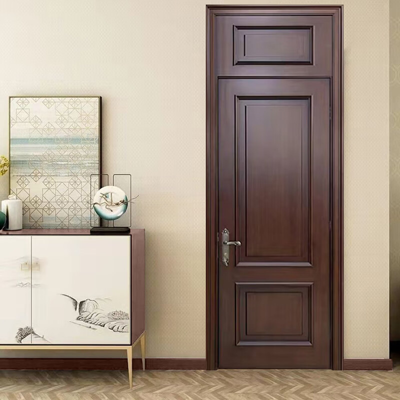 Solid wood door Bedroom door All solid wood composite paint door New Chinese style room door Indoor door Home wooden door Custom door Solid wood composite paint door A