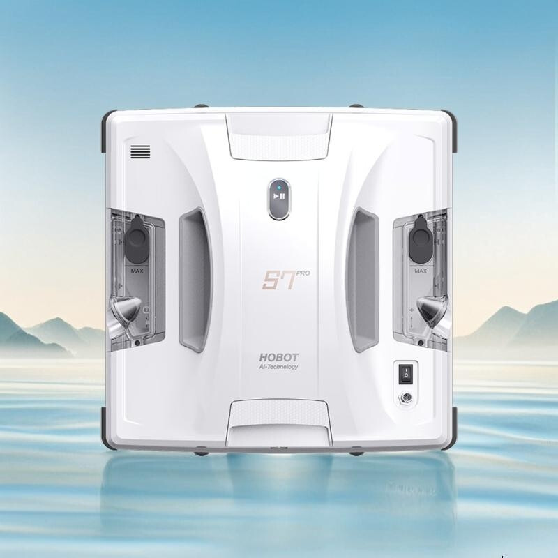 Bo Niu (HOBOT) S7 Pro double disk vibrating water spray window cleaning robot Bo Niu high frequency wiping water spray glass cleaning robot window cleaning artifact