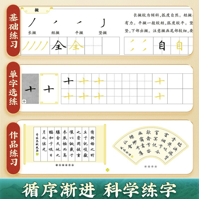 Huaxia Wanjuan Wen Zhengming's small regular script pen practice calligraphy regular script hard pen calligraphy copy tracing red traditional Chinese characters college students adult beginners tracing red tutorial