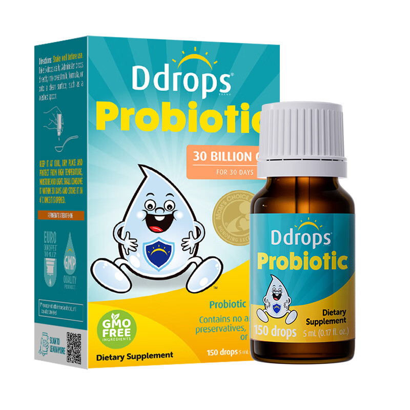 Ddrops probiotic drops for newborn infants and young children bb12 Bifidobacterium animalis subsp. lactis 5ml