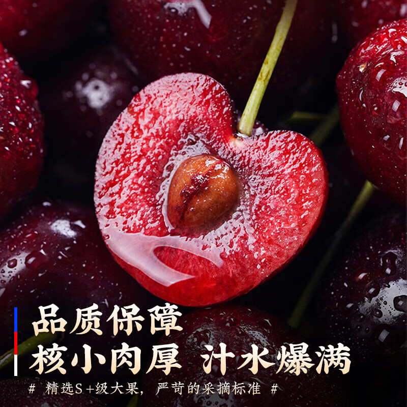 Yujingxian Chile imported cherries next day delivery JD/SF Express 5kg cherry fruit gift box as a gift 5kg (net weight) extra large fruit 2JJ grade single fruit 28-30mm
