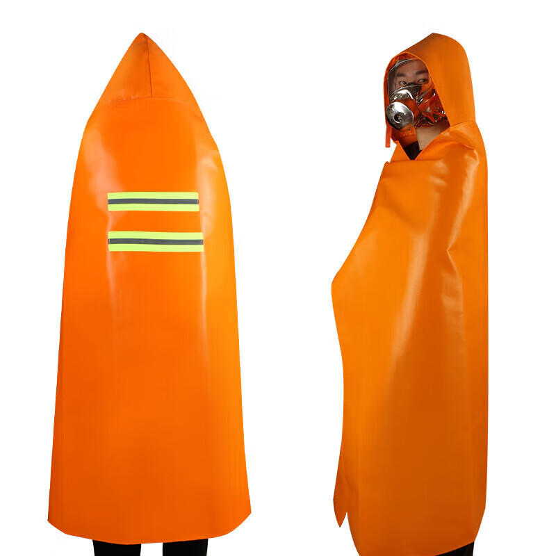 Fire-proof cloak, fire escape cloak, gas mask, fire-proof blanket, fire-extinguishing blanket, adult silicone version