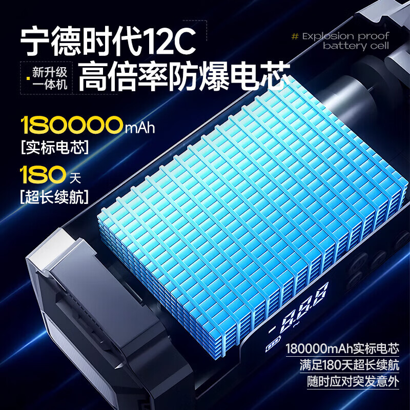 Car air pump with power bank air pump all-in-one machine 12v24v universal high-power car emergency starting power supply strong start version 18 times battery life + professional rescue