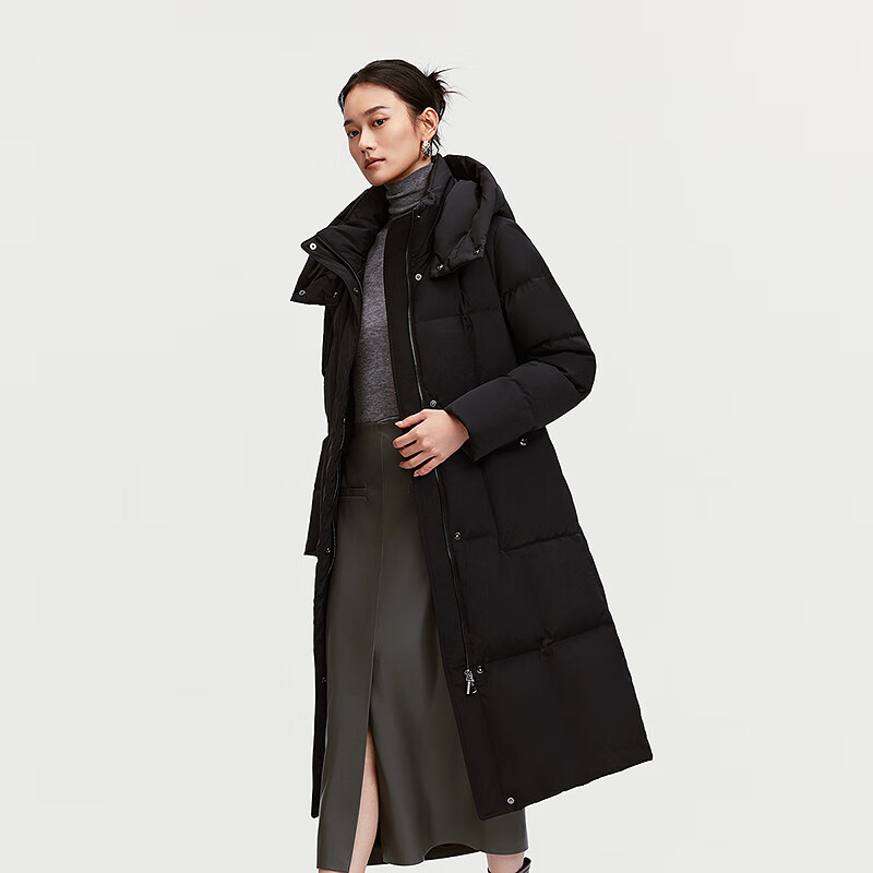 Bosideng 2025 Winter Quality Commuting Removable Hat Stand Collar Long Waist Shopping Mall Same Style Down Jacket