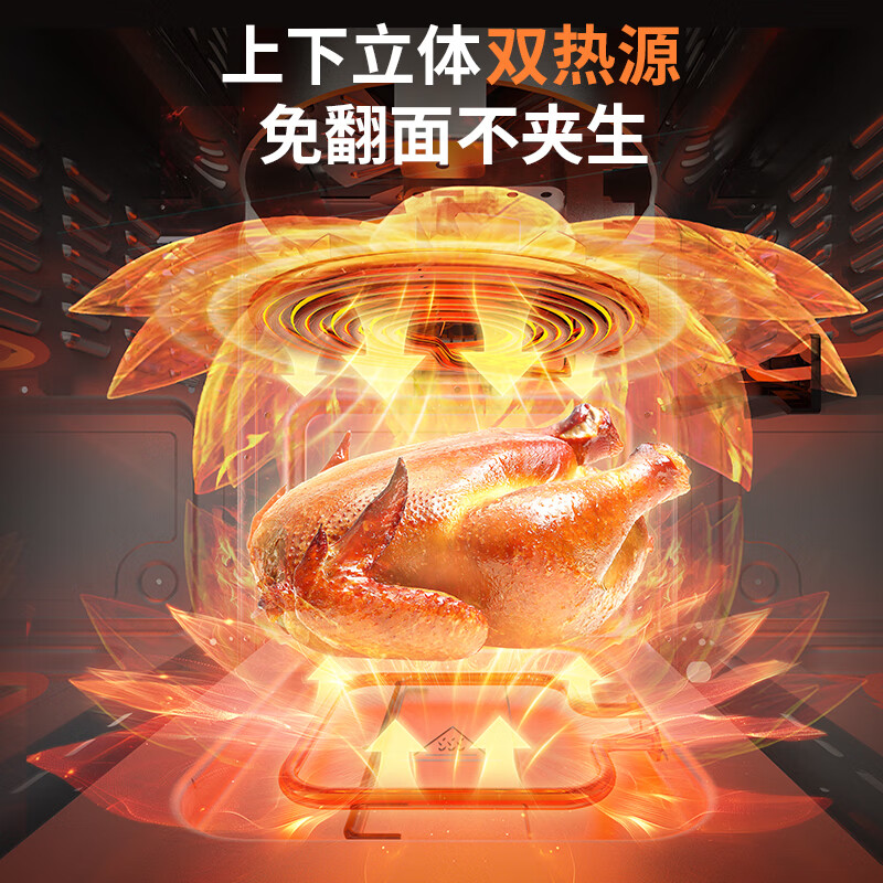 Liven's new Xiaogangren Pro air fryer, stainless steel inside and outside, uncoated visual window, dual heat source, no turning required, 6.5L large capacity household frying oven KZ-XGR6597
