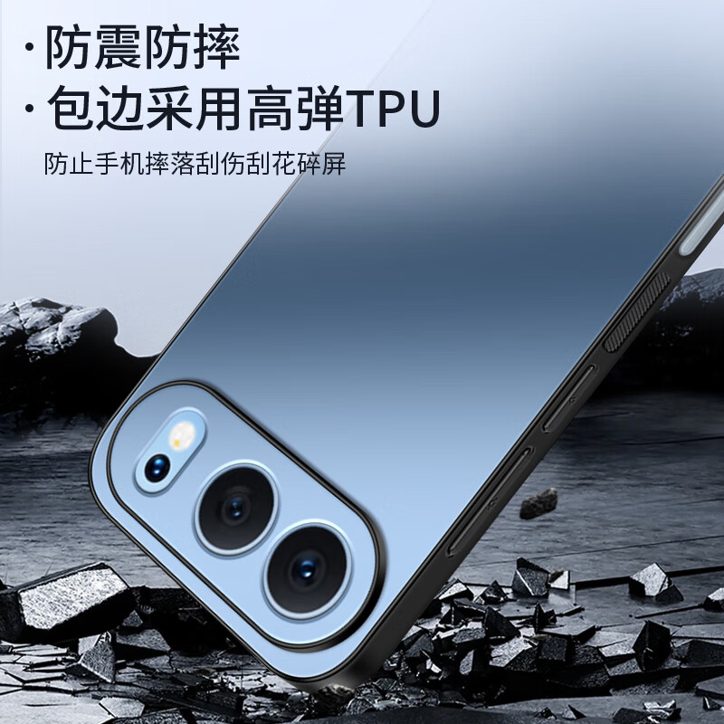 Shangsu applies to Honor 500 mobile phone case Honor 500 protective cover AG frosted lens all-inclusive anti-fall honor solid color simple wear-resistant light luxury women's and men's case graphite black