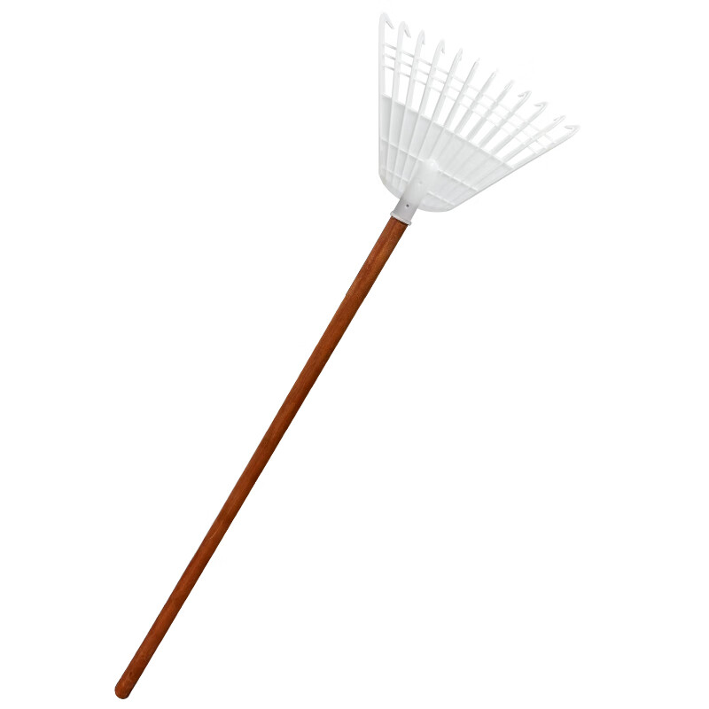 Yigongding plastic rake, grass rake, deciduous grass rake, grain rake, factory agricultural use, length 32mm, width 38mm, white (with wooden handle)
