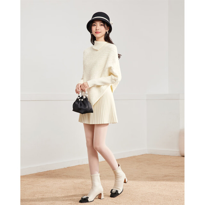 IEF/Aiyifu 2025 autumn and winter fashionable design two-piece woolen upper and lower suits, short skirts and a complete set of outfits