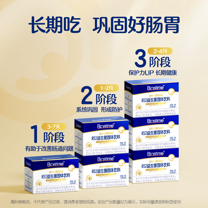 BIOSTIME Super Gold Bacteria Probiotic Baby Bifidobacterium regulates the gastrointestinal tract and improves defecation 48 bags*2