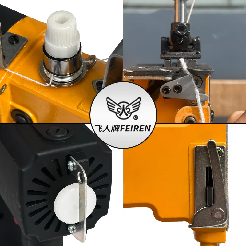 Feiren bag sewing machine rechargeable wireless lithium battery portable electric bag sealing machine outdoor rice bag woven bag sealing machine Feiren brand GK9-V8 lithium battery 36V single battery model