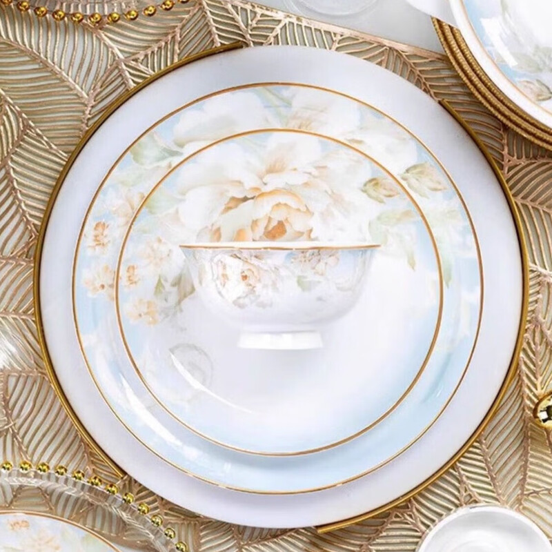 Wanxiang Jingdezhen ceramic bowls and dishes complete set of bowls and dishes set for home 2026 high-looking bowls and chopsticks housewarming gift