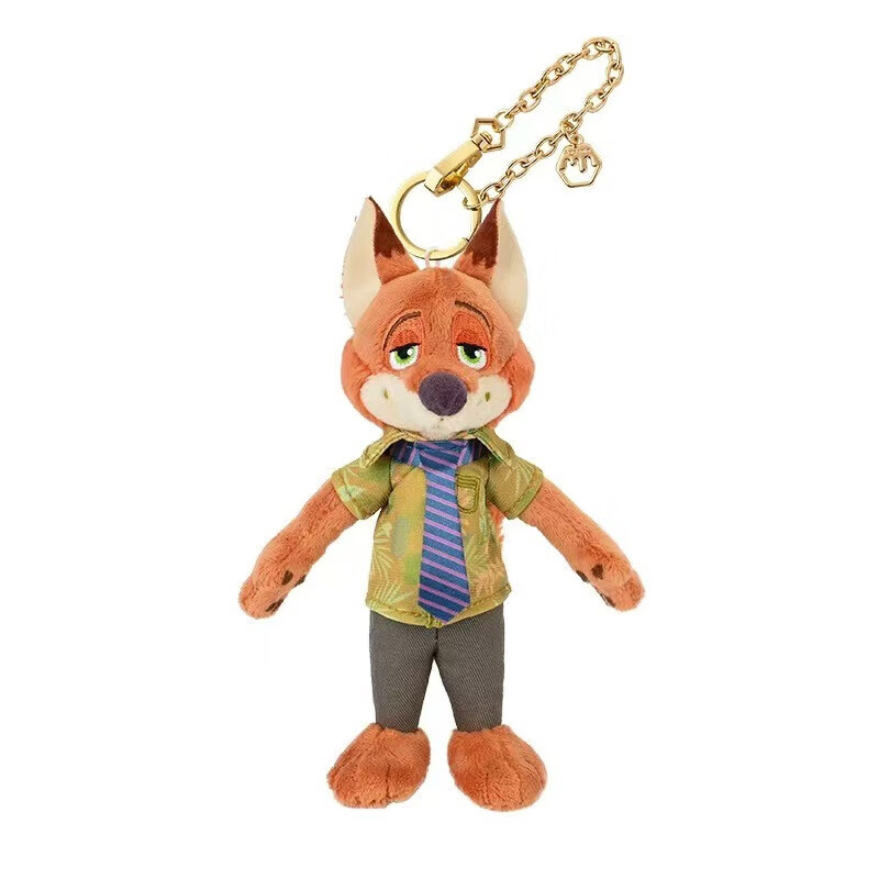 Disney's genuine authorized Zootopia Spring Series Judy Nick Leopard Police Officer Lightning Plush Pendant 10cm Disney Zootopia Judy Sticker Pendant Magnetic and Movable Genuine Authorization + Anti-Counterfeiting Label
