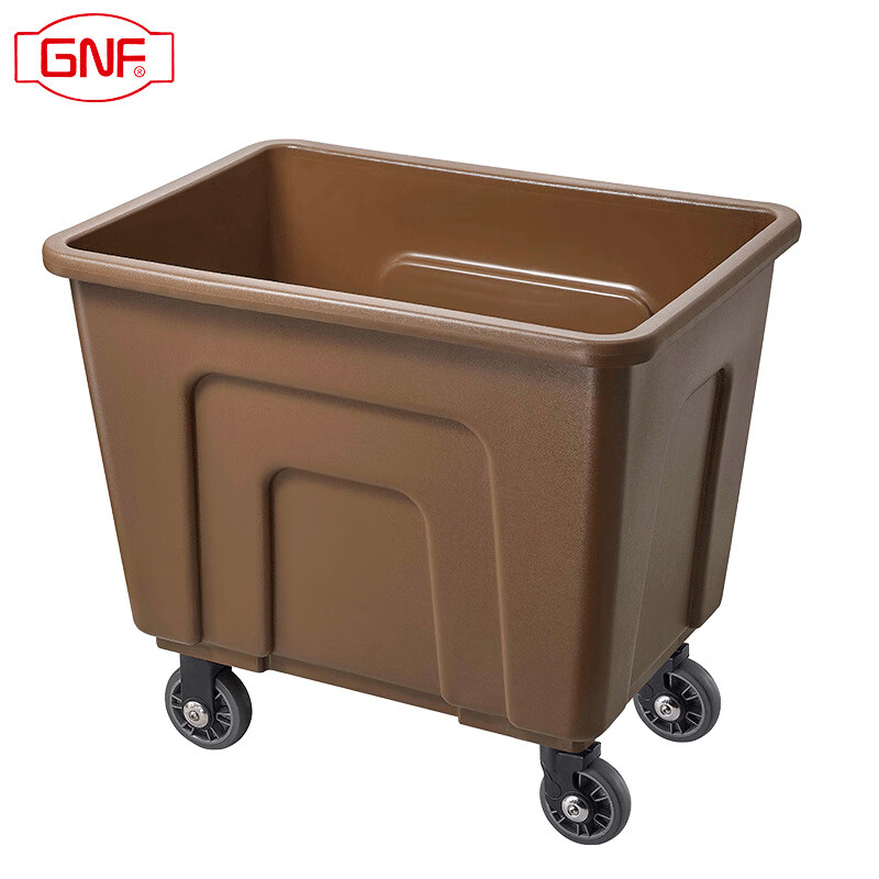 GNF square conical plastic linen cart hotel guest room laundry room hospital work service cart factory material collection cart black extended version