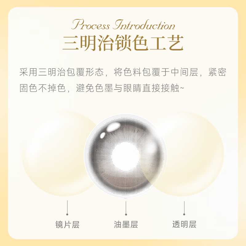 Mermaid Ji Color Contact Lenses Daily Disposable Gold Powder Master 10-pack Starry Night Galaxy Color Contact Lenses for Women Small Diameter Sandwich Craft New Color Black Gold Film 800 Degrees