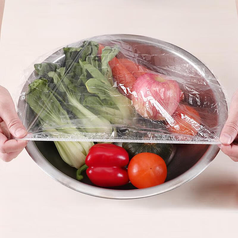 Extra large thickened food grade cling film cover large household refrigerator odor-free kitchen special bowl tray cover 53cm extra long super thick 500 pieces cling film cover