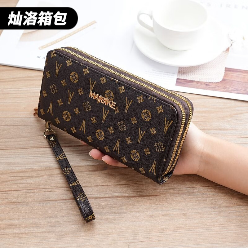 Ye Yu Ms. Wallet Long Double Zipper Mobile Phone Bag Double Layer Student Handbag Large Capacity Small Bag Soft Coin Purse Card Holder 212 Double Zipper White