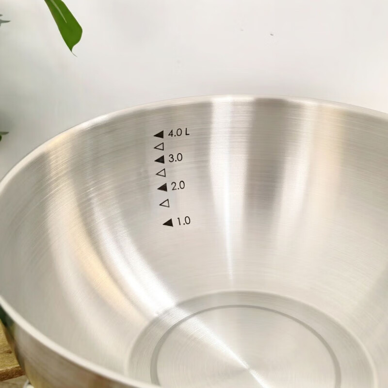 NAOISKEY/Stainless Steel Wash Basin Thickened Large Capacity Rice Basin Kitchen Drain Basin 4 Liter Zhuo Deming with original box