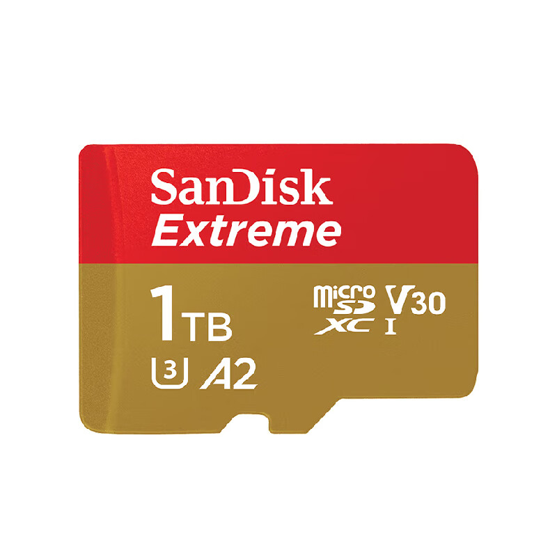SanDisk 1TB TF (MicroSD) memory card 4K speed gold card A2 V30 U3 driving recorder action camera drone surveillance memory card read 190MB/s